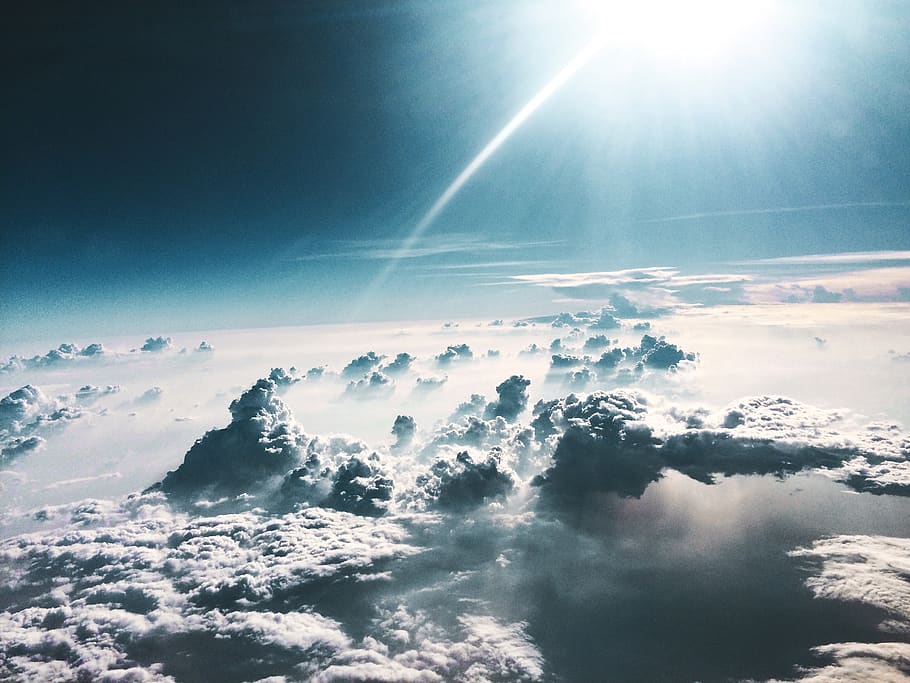 peace, bliss, clouds, sky, beauty in nature, sunbeam, scenics - nature HD wallpaper