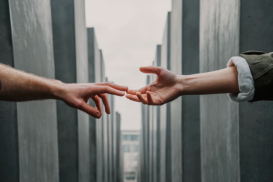 two hands, human hand, human body part, two people, architecture HD wallpaper