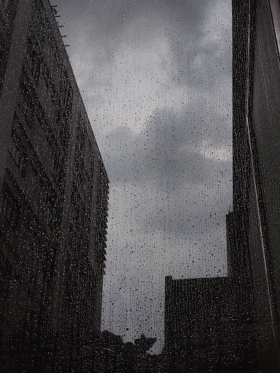 Wet Window, rain, raindrops, architecture, built structure, sky HD wallpaper