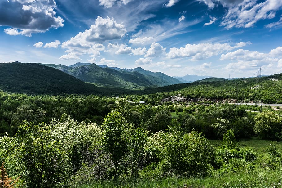 landscape, sky, cloudy, plant, beauty in nature, cloud - sky HD wallpaper
