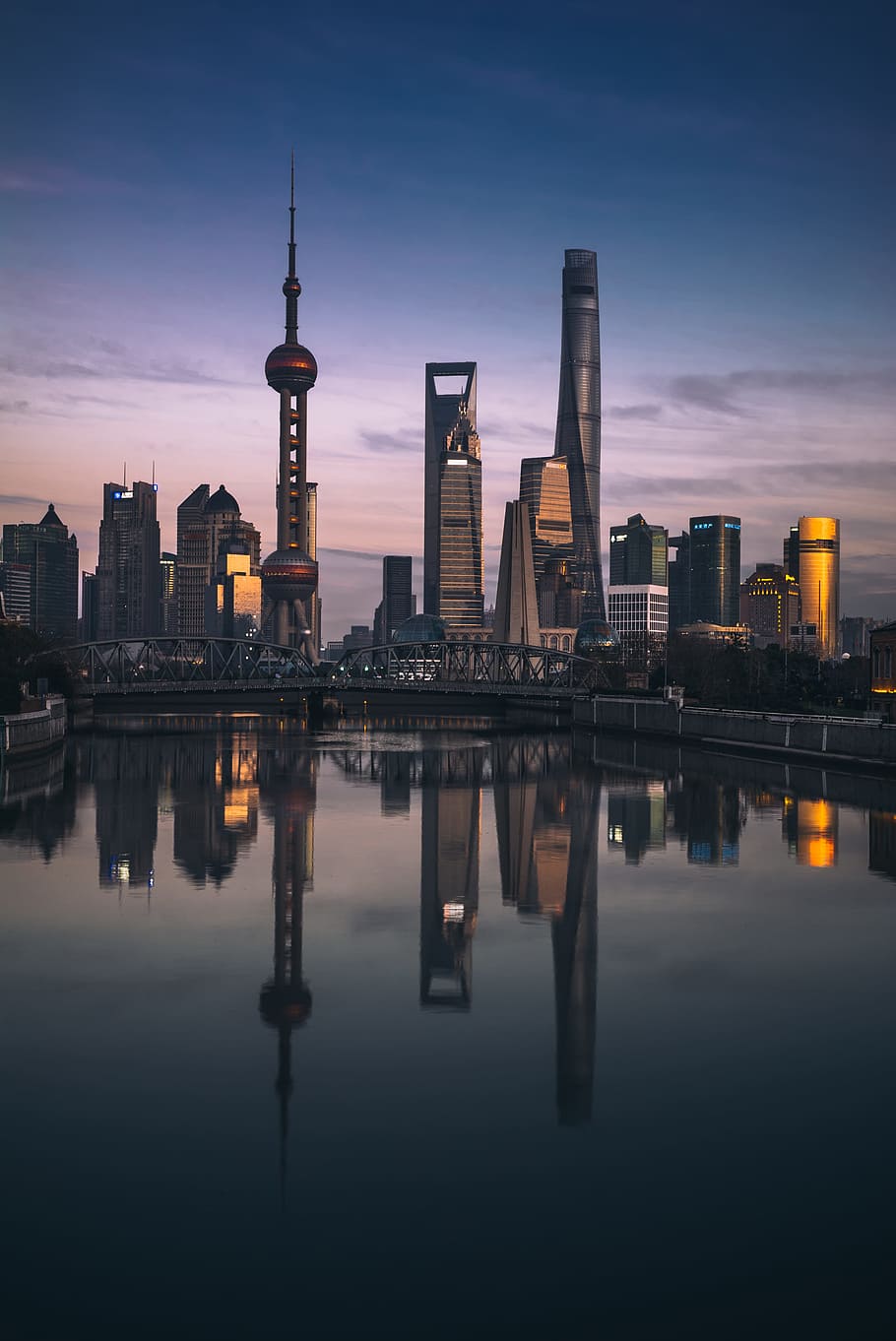 Oriental Pearl Tower, China near body of water, building, river