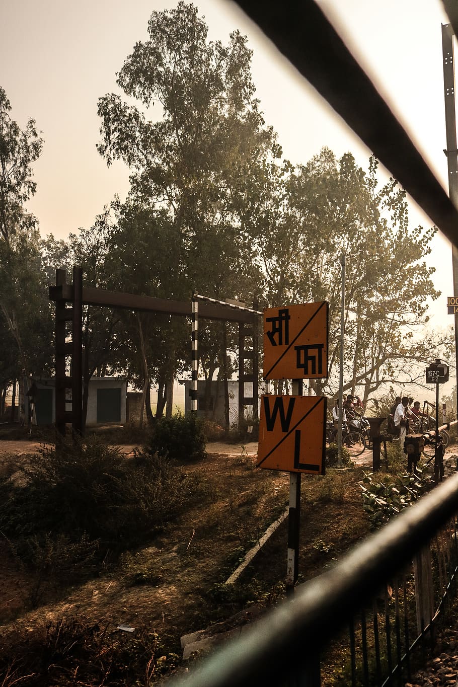 Yellow and Black Signage, daylight, environment, fence, india HD wallpaper