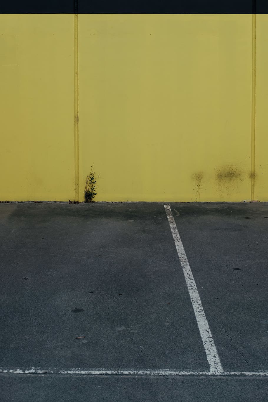 yellow concrete wall, asphalt, tarmac, transportation, car, vehicle HD wallpaper