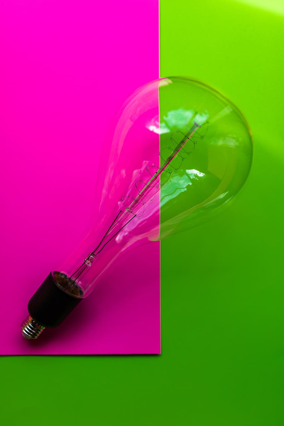 spring colors, glass, light bulb, lightbulb, green color, indoors HD wallpaper