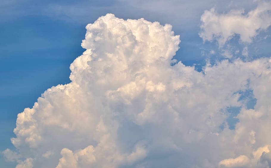 clouds, sky, blue, violent, nature, mood, mystical, atmosphere HD wallpaper