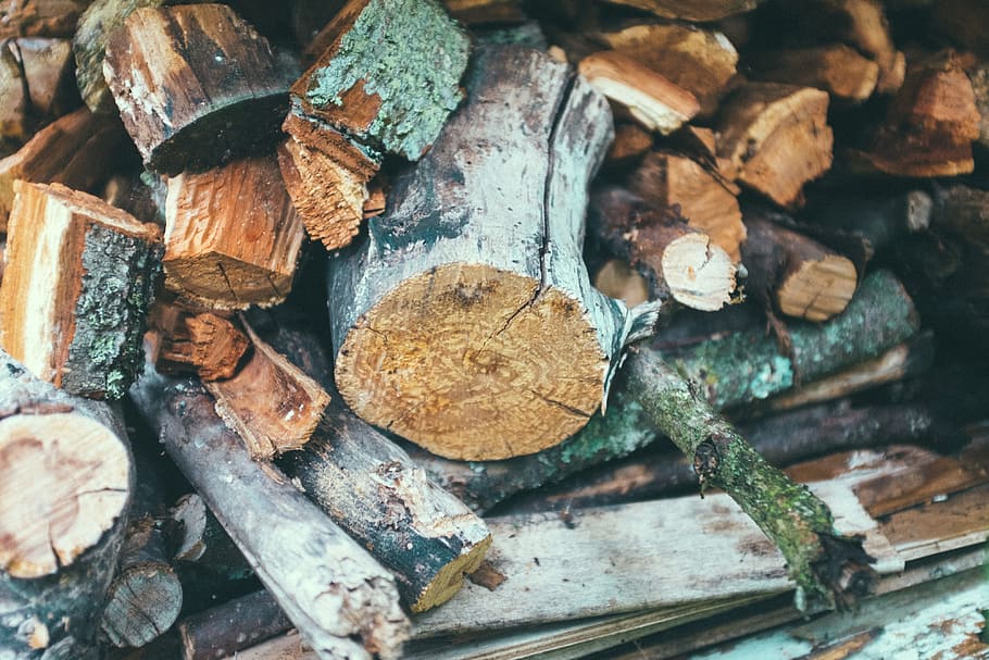 a pile of firewood, abstract, background, brown, chopped, closeup, HD wallpaper