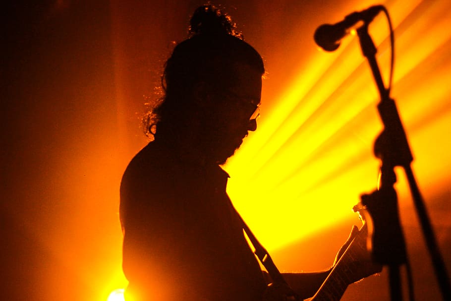 one person, silhouette, music, arts culture and entertainment HD wallpaper