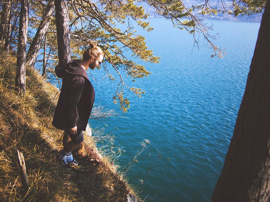 marvin, me, gras, forest, vans, style, nature, edge, hike, blue HD wallpaper