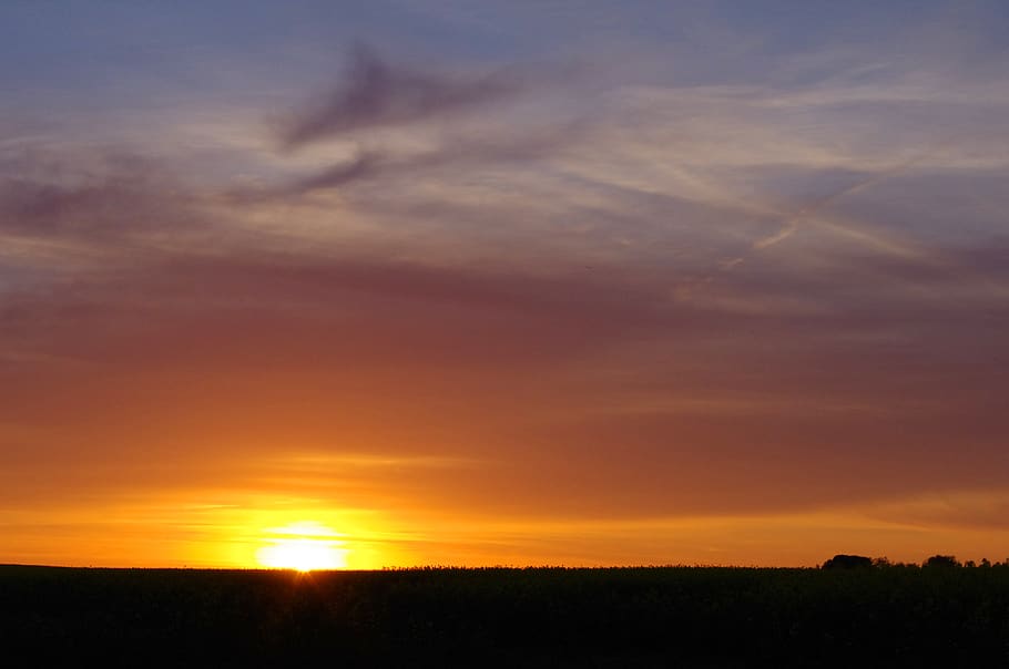 landscape, nature, sky, west, beautiful, the sun, sunset, cloud - sky HD wallpaper
