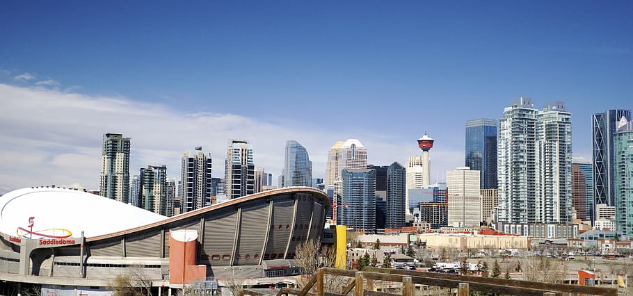 high rise buildings, city, urban, town, metropolis, downtown HD wallpaper