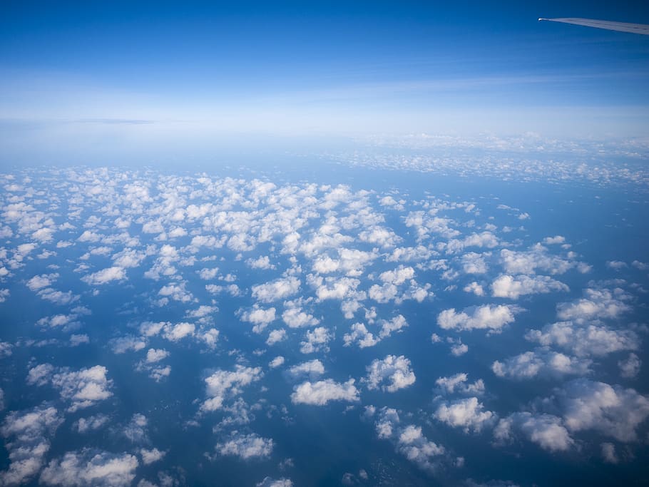 White Clouds And Blue Sky, atmosphere, daylight, high, cloud - sky HD wallpaper
