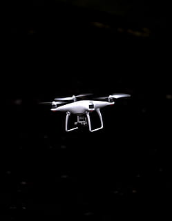 white and black quadcopter drone, tech, flying drone, drone  equipment HD wallpaper