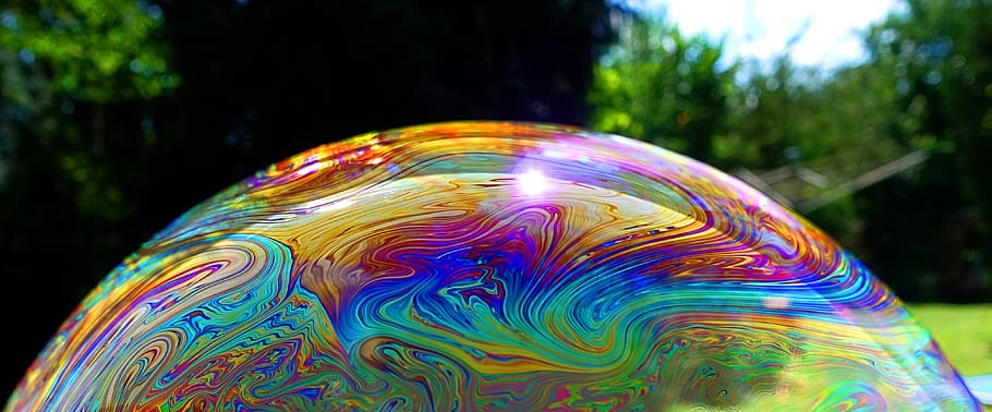 soap bubble, color, colorful, iridescent, kunterbunt, multi colored, HD wallpaper