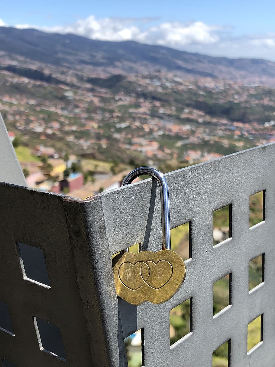 lock, love, padlock, heart, metal, nature, architecture, built structure HD wallpaper