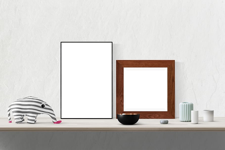 poster, frame, toy, desk, copy space, no people, indoors, white color HD wallpaper