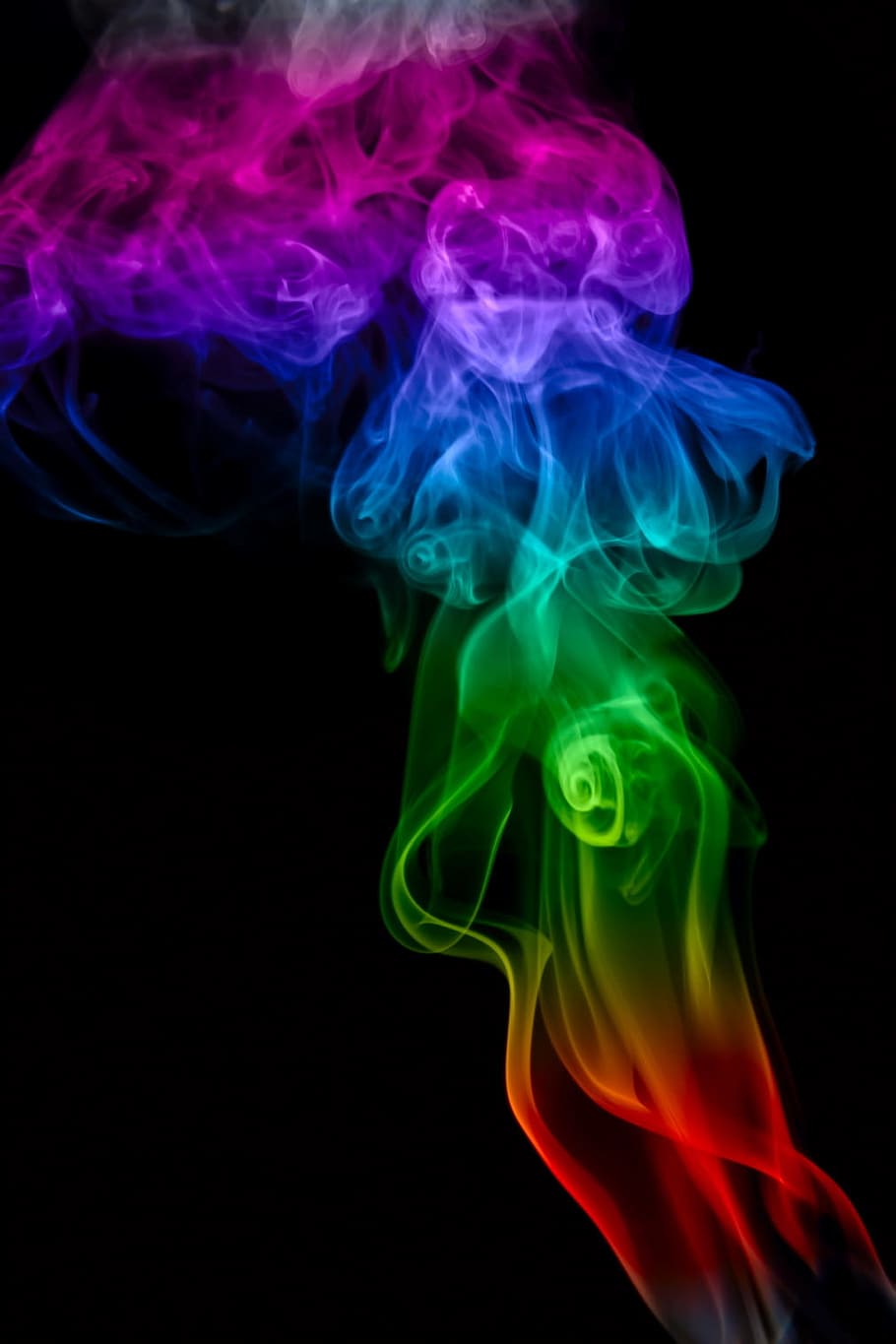 red, background, smoke, isolated, black, smooth, shape, abstract HD wallpaper