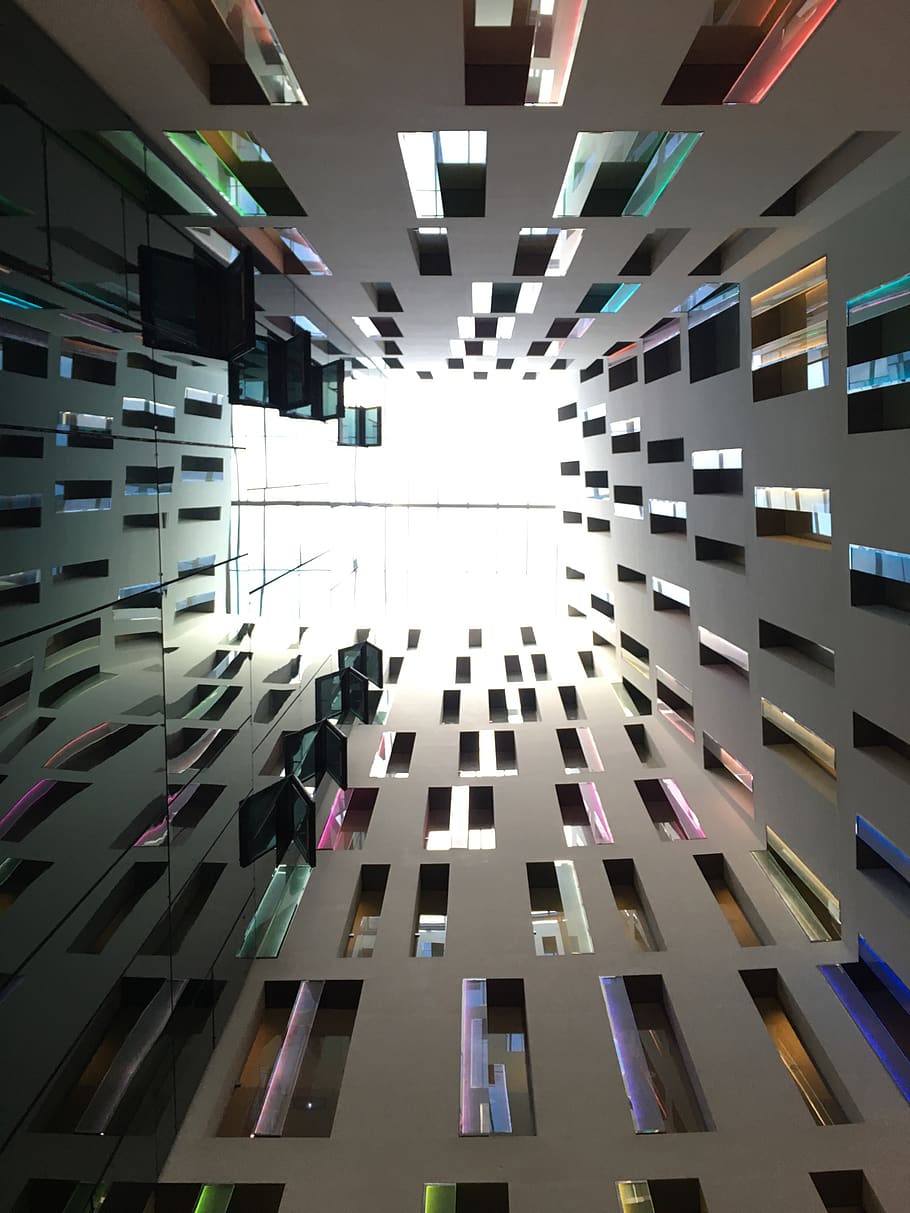 barcelona, spain, indoors, illuminated, architecture, ceiling HD wallpaper