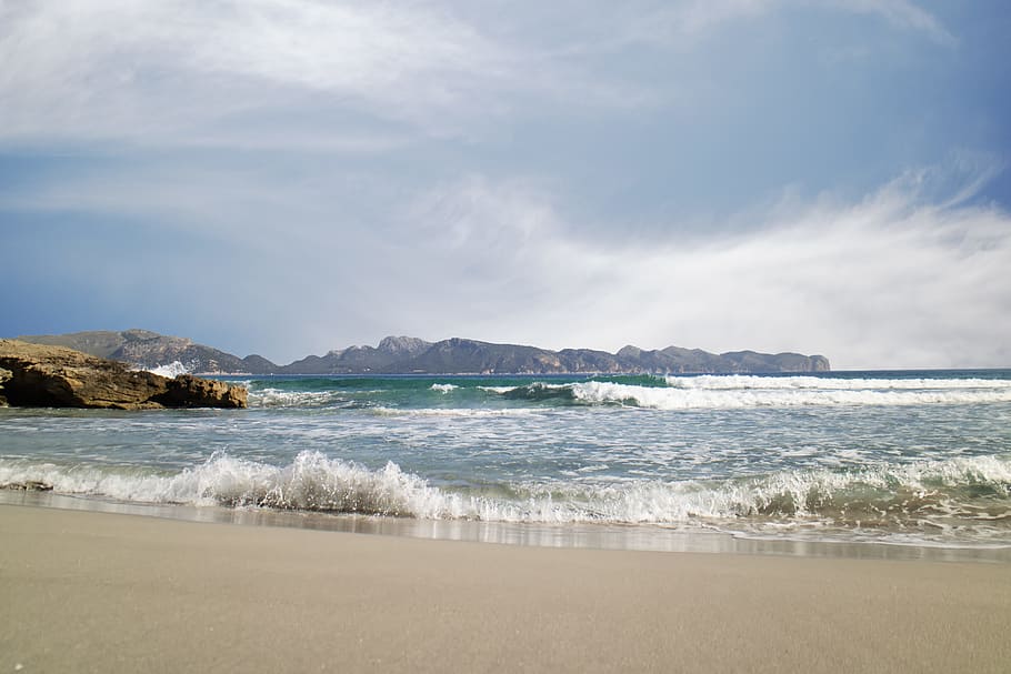 Photography of Seashore, beach, coast, daylight, island, landscape HD wallpaper