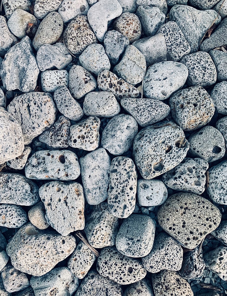 Stones, grey, rocks, full frame, backgrounds, stone - object HD wallpaper