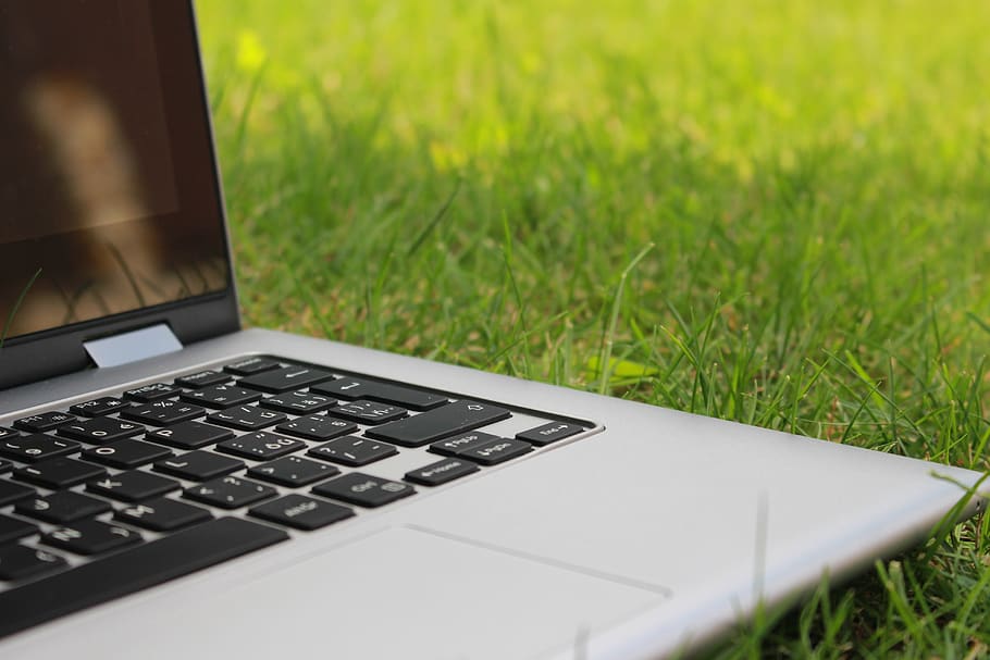 Shallow Focus Photography of Gray Laptop, connection, electronics HD wallpaper