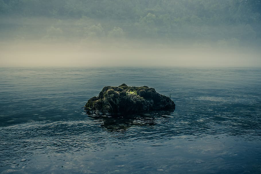 island surrounded by water, sea, waterfront, beauty in nature HD wallpaper