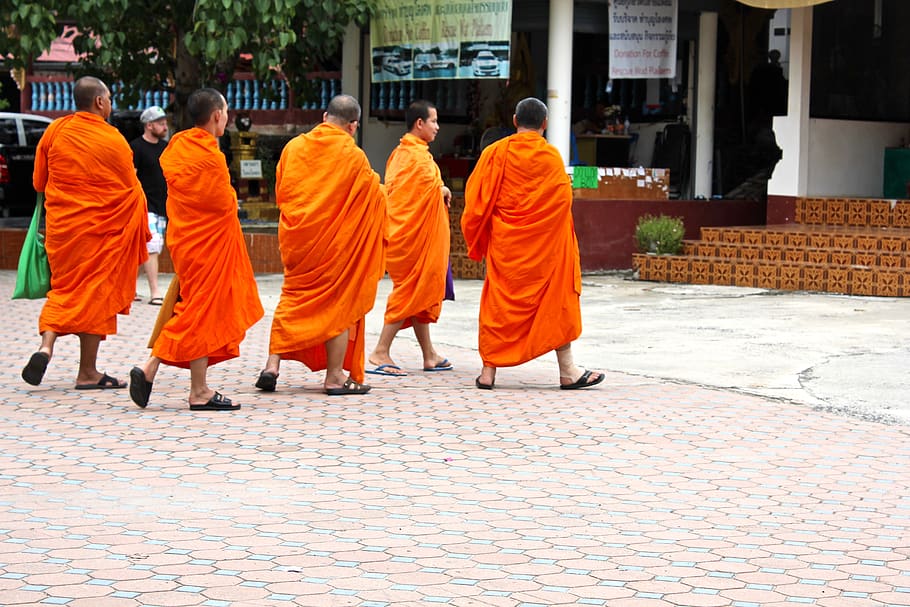 clothing, group of people, religion, rear view, traditional clothing HD wallpaper