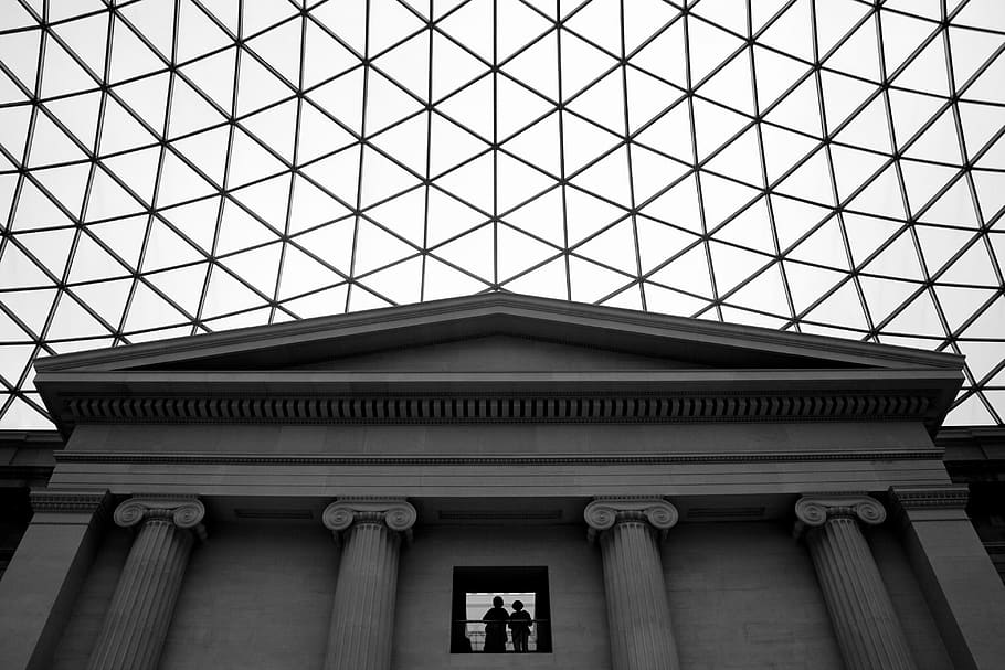 building, architecture, human, person, window, skylight, column HD wallpaper
