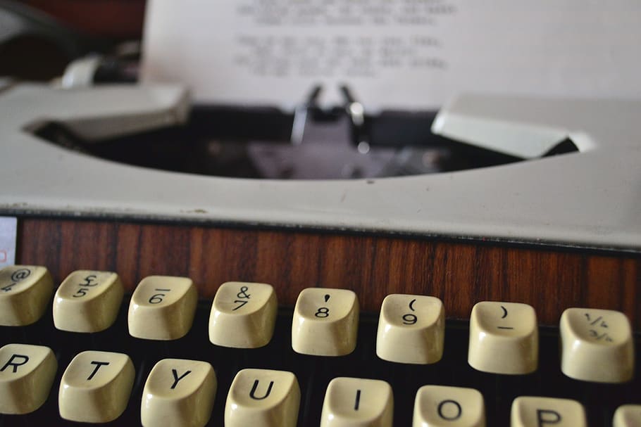 keys, vintage, type writer, text, communication, technology HD wallpaper