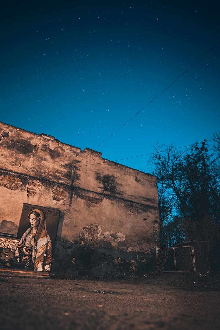 graffitie building during daytime, sky, nature, star - space HD wallpaper
