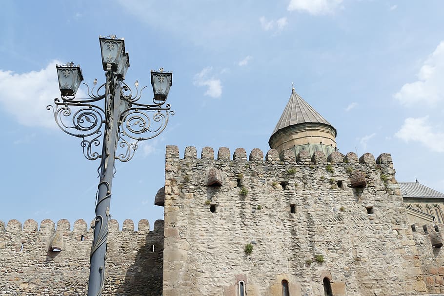 georgia, mtskheta, church, cathedral, tower, wall, historically HD wallpaper