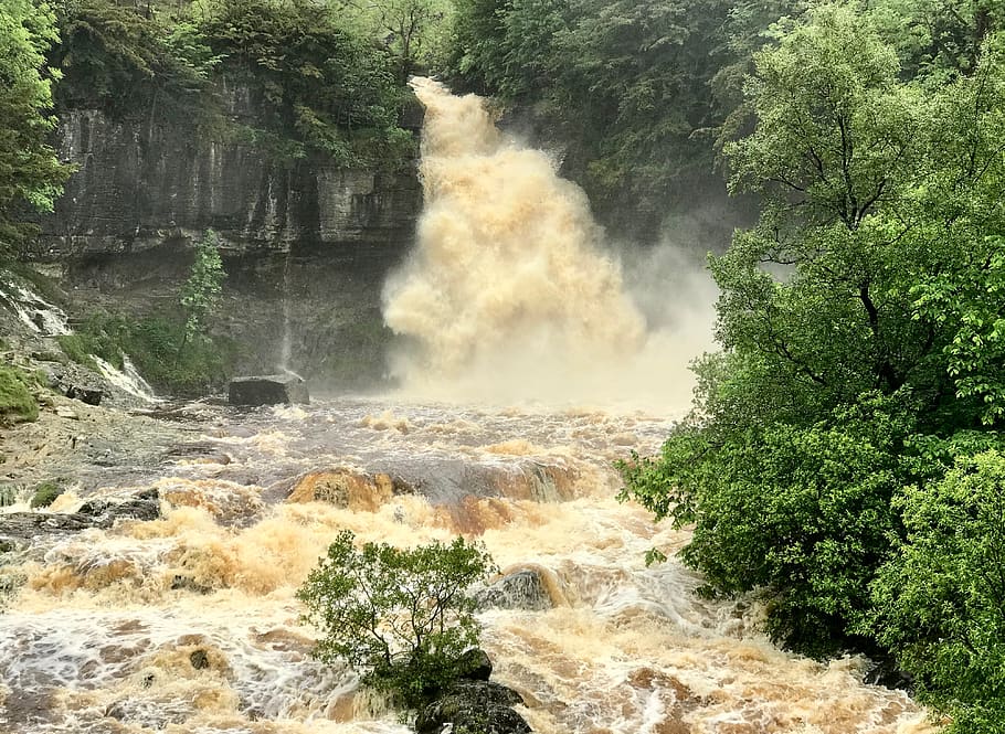 united kingdom, carnforth, ingleton waterfalls trail, force HD wallpaper