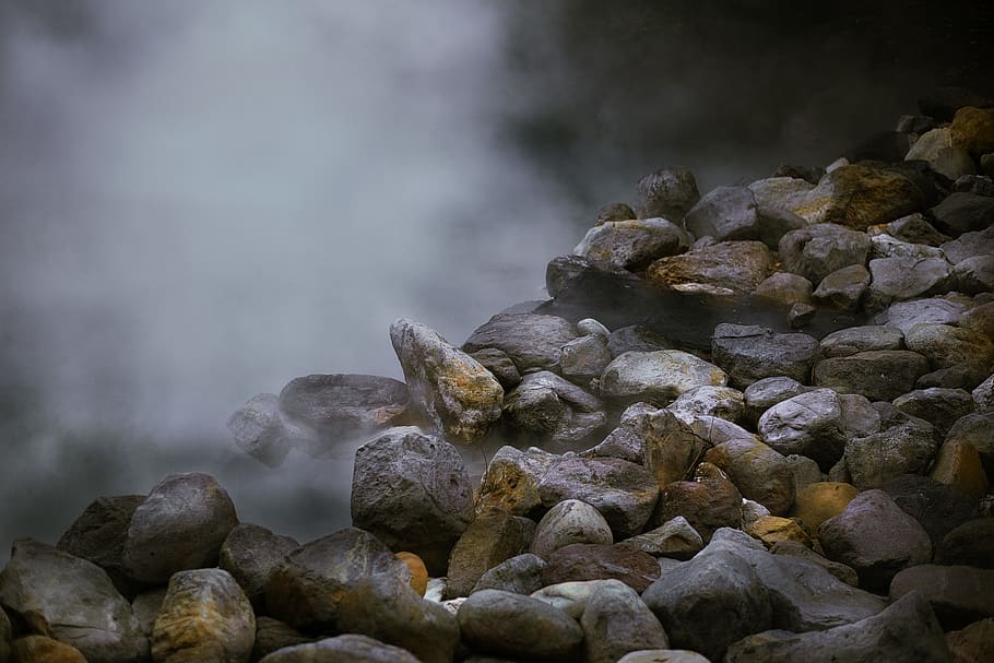 rocks, hot spring, solid, rock - object, no people, beauty in nature HD wallpaper