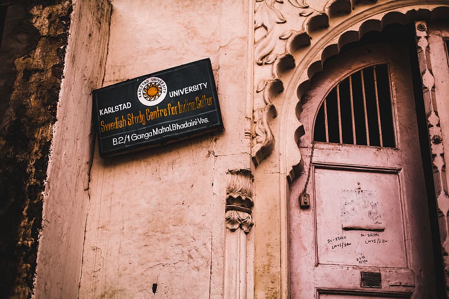 door, brick, walkway, path, sign, architecture, building, backstreet HD wallpaper