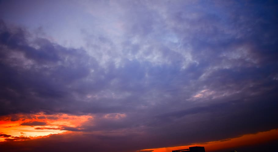 cloud, sky, blue, rainy, gloomy, cloud - sky, cloudscape, nature HD wallpaper