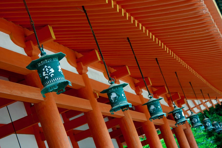 HD wallpaper: japan, kyoto, shrine, lantern, temple, no people, built