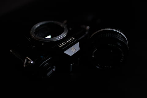 black Nikon DSLR camera, electronics, digital camera, camera lens HD wallpaper