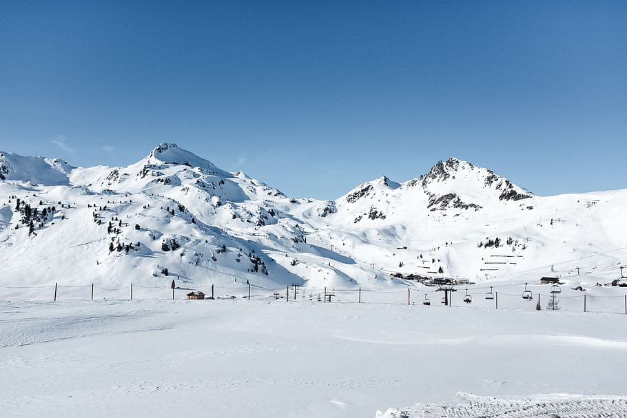 snow covered mountain, winter, cold temperature, beauty in nature HD wallpaper