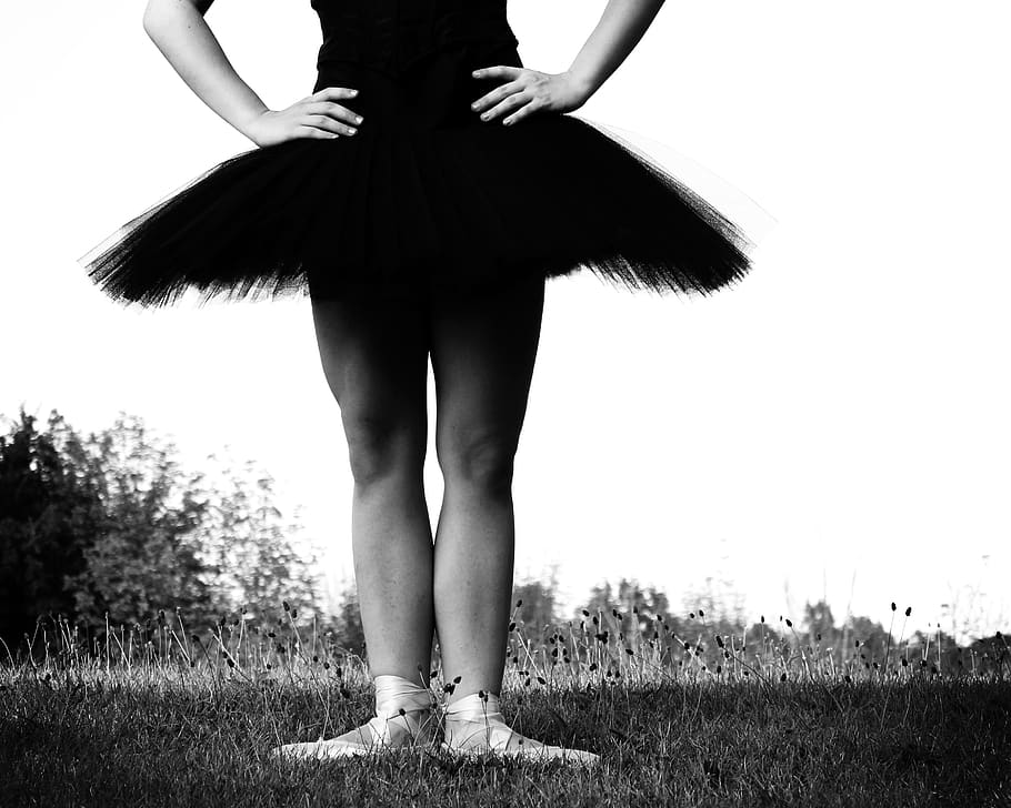dancer, ballet, tutu, one person, sky, field, women, nature HD wallpaper