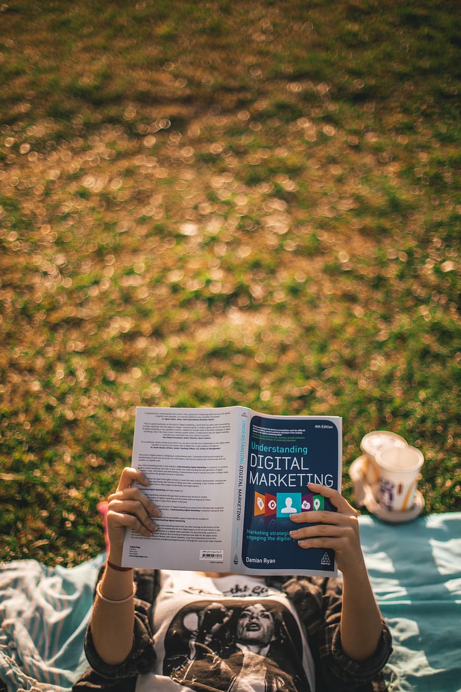 person reading book, holding, communication, real people, activity HD wallpaper