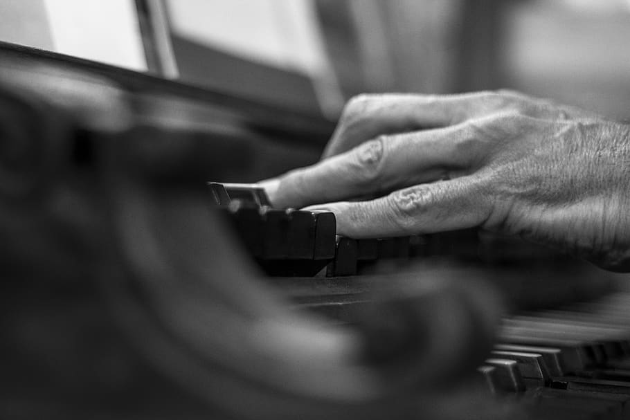 hands, black and white, church organ, register, organ whistle, HD wallpaper