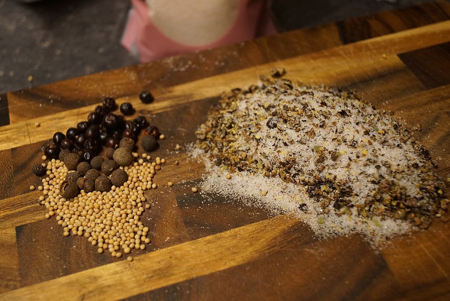salt, pepper, allspice, juniper, mustard, cook, kitchen, spices HD wallpaper