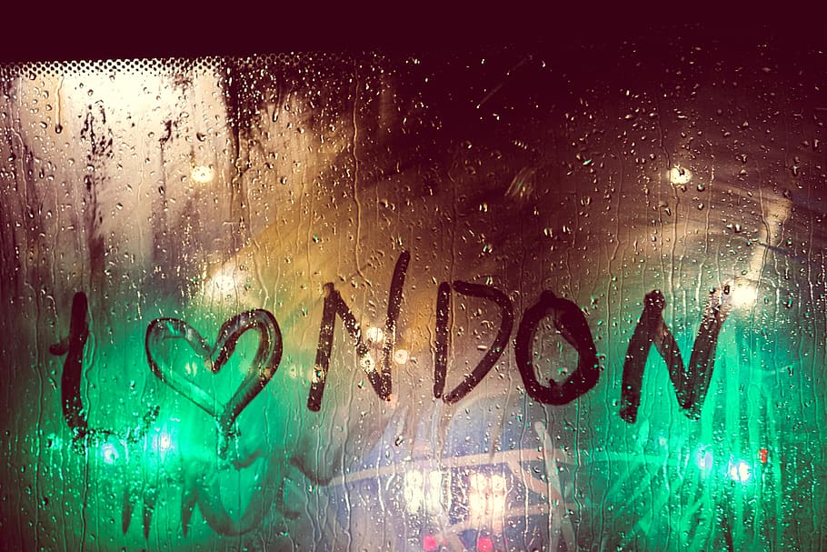 Glass With Water Droplets, blur, dark, evening, heart, lights HD wallpaper