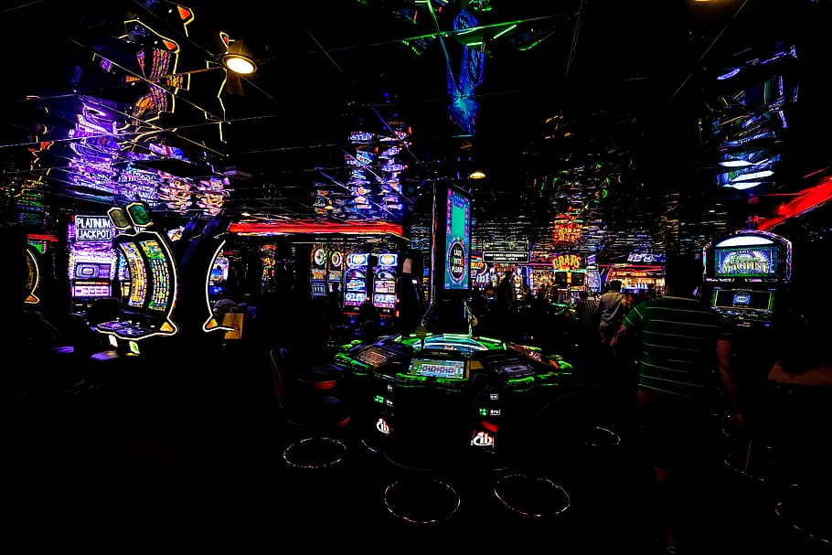 HD wallpaper: people in gaming room, gambling, slot, game, las vegas strip  | Wallpaper Flare