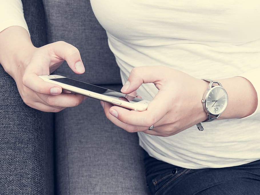 Person Using Smartphone, adult, communication, device, electronics HD wallpaper