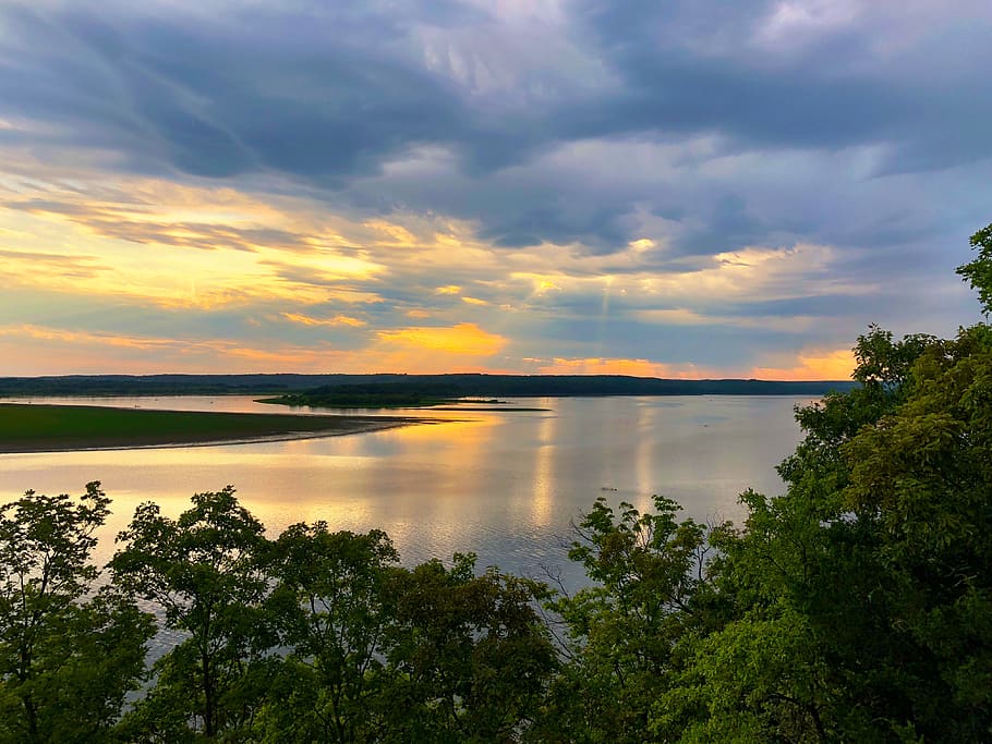 Photography of Body of Water, clouds, dawn, daylight, landscape HD wallpaper