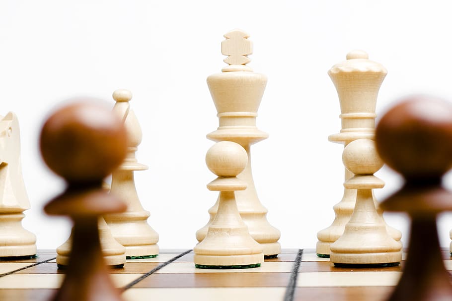 battle, board, brown, business, challenge, chess, chessboard