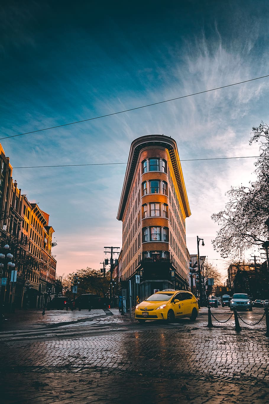 selective focus photography of yellow car, vehicle, transportation, HD wallpaper