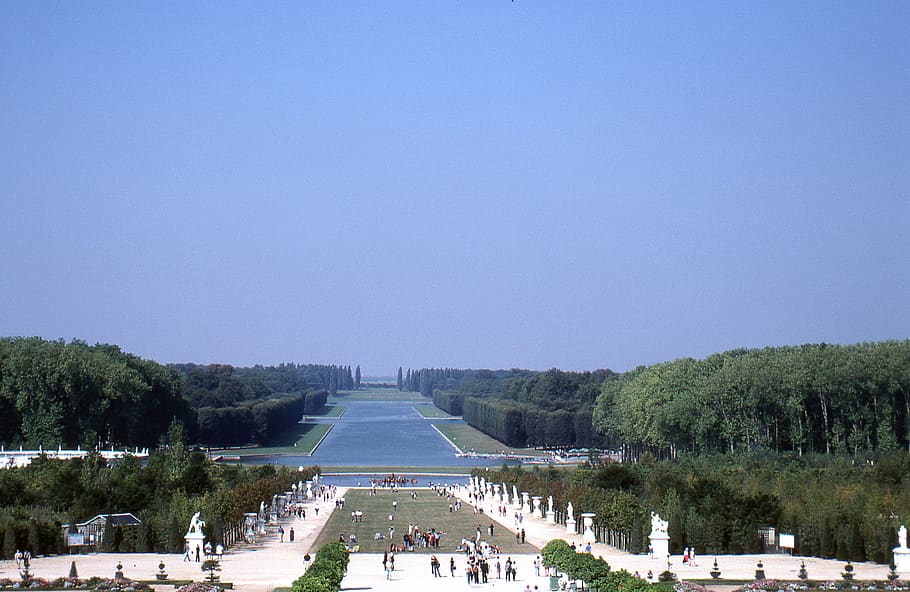 france, versailles, tree, plant, architecture, nature, sky HD wallpaper