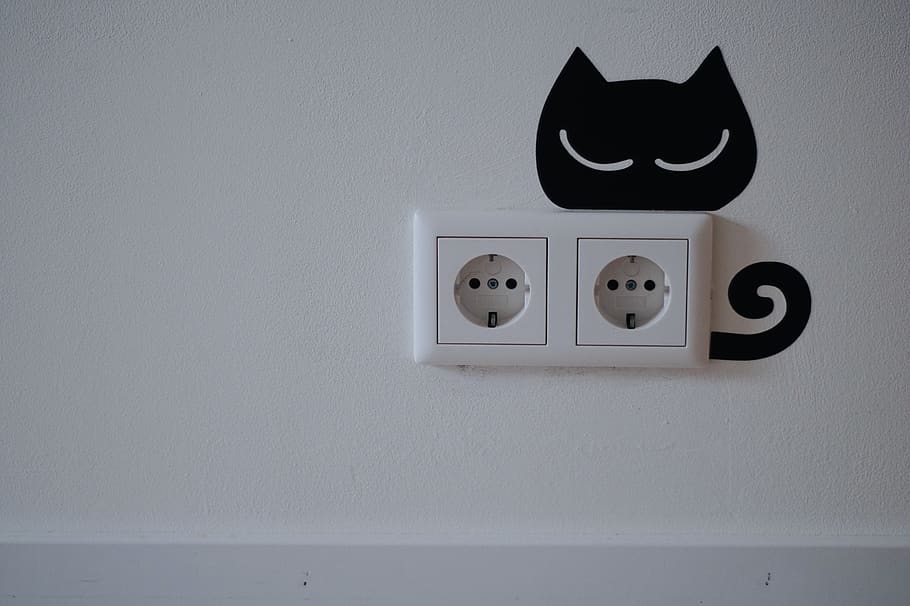 white wall plug, indoors, wall - building feature, electricity HD wallpaper