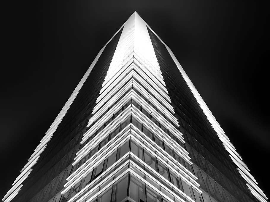architecture, black and white, built structure, building exterior HD wallpaper